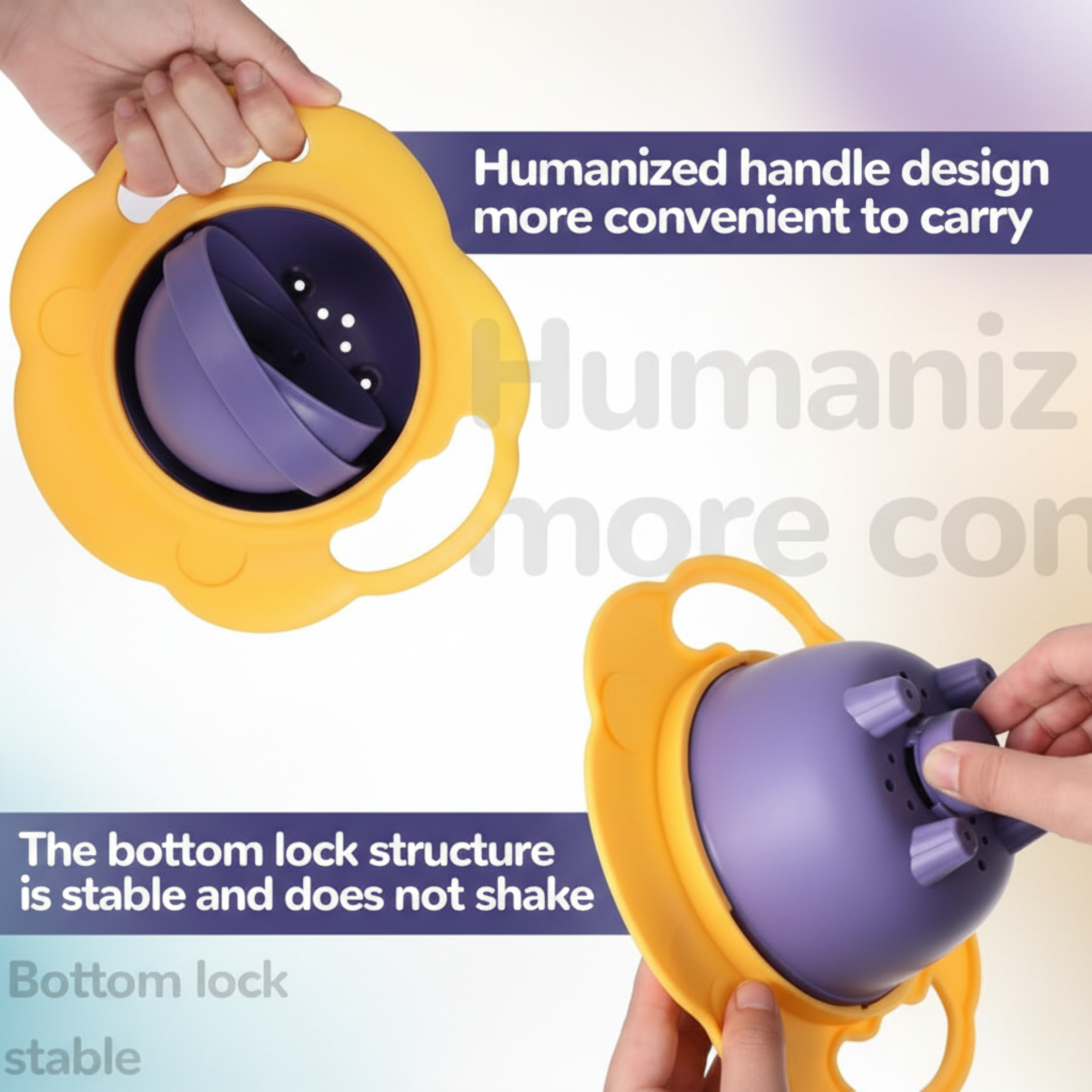 360° Baby Gyro Bowl – Spill-Proof No-Mess Feeding Bowl for Toddlers